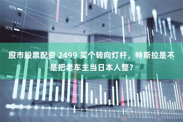 股市股票配资 2499 买个转向灯杆，特斯拉是不是把老车主当日本人整？
